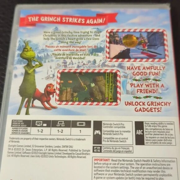 Nintendo switch The Grinch Christmas Adventures game Brand New/ Sealed - Picture 8 of 11